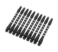 Estink Los Ejes Premium de Aleación de Aluminio de 10pcs Establecidos con Orificio de Bloqueo, Tallos de Dardo de Rosca Compacta para Actividades Interiores (Black)