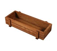 Estink Maceta Rectangular de Madera - 22.5 x 8.4 x 4.1 cm, Caja de Almacenamiento de Madera Natural Rectangular Interior/Exterior, Maceta carnosa, contenedor de Musgo, Alf¨¦izar Decorativo