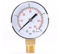 Estink Manómetro de Filtro Digital de Doble Escala, 0-4 Bar/0-60 Psi, NPT, para Agua, Aire, Aceite