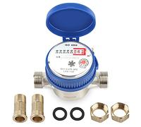 Estink - Medidor de agua mecánico para casa y jardín, 1,5 m3/h, 15 mm, 1/2 pulgadas, temperatura 0-40 °C