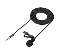 Estink Micrófono de Solapa Omnidireccional, Cable 1,5 m, Conector Jack 3,5 mm, Compatible con iOS/Android/Windows