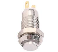 Estink Mini Interruptor de botón pulsador de 8 mm, Interruptor de botón pulsador de Metal con Bloqueo automático de 8 mm, Larga duración, corrosión, para timbres de Baja Corriente, Control de