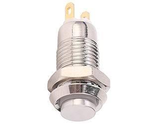 Estink Mini Interruptor de botón pulsador de 8 mm, Interruptor de botón pulsador de Metal con Bloqueo automático de 8 mm, Larga duración, corrosión, para timbres de Baja Corriente, Control de