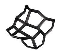 Estink Molde para Pavimentos de Hormigón, Diseño Irregular, 43x43x4cm, Plástico Negro, para Jardín y Entrada