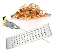 Estink Placa de alambre de acero, 52 agujeros redondos de 0,26-4,10 mm de alambre de joyería Placa de alambre de carburo de tungsteno Placa de dibujo redonda para reparación de joyas Herramientas portátiles de fabricación de joyas