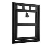 Estink Puerta Basculante para Mascotas con Imán, Control de Entrada y Salida, Tamaño Grande, Negro