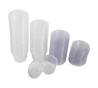 Estink Recipientes Desechables con Tapa, 3 oz/89 ml, Plástico Transparente, Paquete de 50