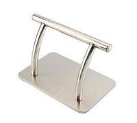 Estink Reposapiés Metálico para Sillón de Peluquería y Barbería, Soporte Ajustable para Pies, Color Plata