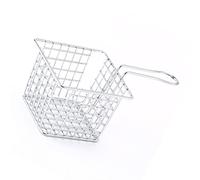 Estink Soporte de Fry Francés de Hierro Liviano Cesta de Colador de Frito Fácil de Limpiar para la Cocina en Casa (color de galvanoplastia)