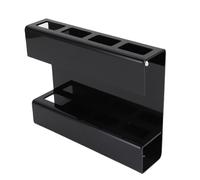 Estink Soporte de Paja de Gabinete Acrílico sin Costuras con Drenaje Inferior - Organizador Eficiente de Almacenamiento de Paja para Mesa de Cocina (BLACK)