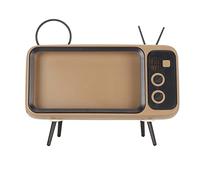 Estink Soporte de teléfono estilo TV, soporte retro para teléfono móvil, bonito soporte para teléfono, resistente a los arañazos, soporte decorativo para teléfono móvil de escritorio para el hogar,