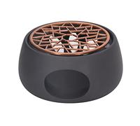 Estink Tetera Calentador de Vela de Cerámica té café Leche Calentador con Almohadilla de Hierro Púrpura para Negro en el Hogar, Ventilación Circulante, Ideal para el Desayuno (Una almohadilla)