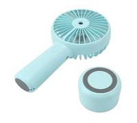 Estink Ventilador de Neblina de Mano 3 Velocidades de Viento 2 Modos de Pulverización Tranquilo 7 Cuchillas de Turbina Ventilador de Señor Personal Usb para Escritorio Compañero de Enfriamiento (BLUE)