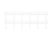 Estink Versátil Pared Colgante Colgante de Acero Inoxidable Riel con 6 Ganchos Instalación Fácil 2 Piezas para Entrada, Vestuario, Cocina (#1)