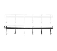 Estink Versátil Pared Colgante Colgante de Acero Inoxidable Riel con 6 Ganchos Instalación Fácil 2 Piezas para Entrada, Vestuario, Cocina (#3)