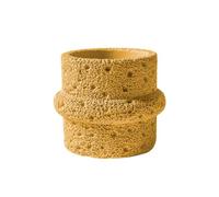 ESTINTENG Cemento de estilo nórdico, textura de luna colorida, maceta transpirable, personalidad creativa, planta verde de interior, suculenta, maceta perforada, amarillo, tamaño mediano, 15,7 x 15,7