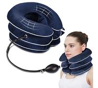 Estirador de cuello para aliviar el dolor de cuello y la presión espinal, dispositivo de tracción portátil para el cuello, soporte inflable y ajustable para el cuello