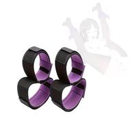 Estiramiento de precisión multipunto para Practicar Yoga en casa. Juego de Resistencia para Ajustable en Negro y Morado. Mejora tu Entrenamiento de Yoga. Cómodo y Agradable para la Piel. Juego de