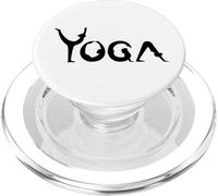 Estiramiento de Yoga, Postura de Yoga poderoso, Yoga de meditación con Nidra PopSockets PopGrip para MagSafe
