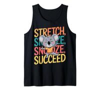 Estiramiento Snooze Succeed Koala Design Camiseta sin Mangas