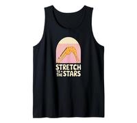 Estírate hacia Las Estrellas Yoga Jirafa Inspiración Camiseta sin Mangas