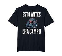 Esto Antes Era Campo Divertida Camiseta, Hombre Tallas Grandes, Negro, 4X Alto