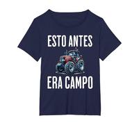 Esto Antes Era Campo Divertida Camiseta, Mujer Tallas Grandes, Azul Marino, 4XL Grande