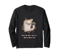 Esto es con lo Que te estás portando Mal con un Lindo Gatito Retro Manga Larga