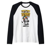 Esto es cuánto Dura mi tolerancia hacia la Gente Meme Rasta Camiseta Manga Raglan