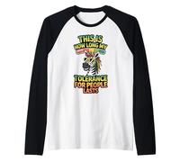 Esto es cuánto Dura mi tolerancia hacia la Gente Meme Rasta Camiseta Manga Raglan