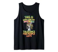 Esto es cuánto Dura mi tolerancia hacia la Gente Meme Rasta Camiseta sin Mangas