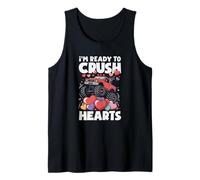 Esto es I'm Ready to Crush Hearts Monster Truck Valentine's Camiseta sin Mangas