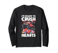 Esto es I'm Ready to Crush Hearts Monster Truck Valentine's Manga Larga