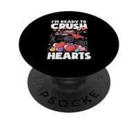 Esto es I'm Ready to Crush Hearts Monster Truck Valentine's PopSockets PopGrip Adhesivo