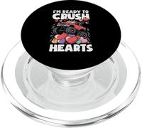 Esto es I'm Ready to Crush Hearts Monster Truck Valentine's PopSockets PopGrip para MagSafe