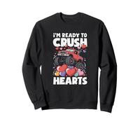 Esto es I'm Ready to Crush Hearts Monster Truck Valentine's Sudadera