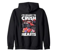 Esto es I'm Ready to Crush Hearts Monster Truck Valentine's Sudadera con Capucha