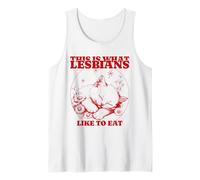 Esto es lo Que a Las Lesbianas Les Gusta Comer (Gracioso) (Cute Cat Graphic) Camiseta sin Mangas