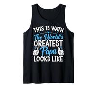 Esto es lo que el mundo es el mejor papá como un abuelo Camiseta sin Mangas
