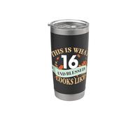 Esto es lo que parece 16 y bendecido 16 cumpleaños Vaso térmico de acero inoxidable de doble pared