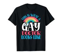 Esto es lo Que Parece el médico Gay LGBT Gay Doctor Camiseta gráfica económica, Hombre, Negro, XL
