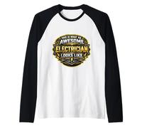 Esto es lo Que Parece un Electricista Impresionante Cita Divertida Camiseta Manga Raglan