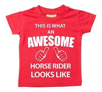Esto Es Lo Que Un Impresionante caballo rider Looks like Rojo disponible en tamaños camiseta para bebé 0 - 6 meses a 14 - 15 años rojo rosso Talla:12-13 Years