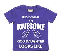 Esto Es Lo Que Un Impresionante dios hija Looks like morado disponible en tamaños camiseta para bebé 0 - 6 meses a 14 - 15 años morado morado Talla:7-8 Years