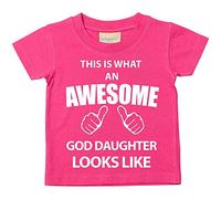 Esto Es Lo Que Un Impresionante dios hija Looks like rosa disponible en tamaños camiseta para bebé 0 - 6 meses a 14 - 15 años rosa rosa Talla:12-18 meses