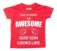 Esto Es Lo Que Un Impresionante dios hijo LOOKS LIKE rojo disponible en tamaños camiseta para bebé 0 - 6 meses a 14 - 15 años rojo rosso Talla:18-24 meses
