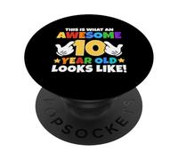 Esto es lo Que un Impresionante niño de 10 años Parece 10 cumpleaños PopSockets PopGrip Adhesivo