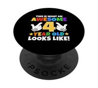 Esto es lo Que un Impresionante niño de 4 años Parece 4º cumpleaños PopSockets PopGrip Adhesivo