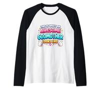 Esto es lo Que una Madrina Impresionante Parece el Bautismo Divertido Camiseta Manga Raglan