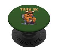 Esto es una tontería, divertido, vaca, sarcástico, baño, humor PopSockets PopGrip Adhesivo